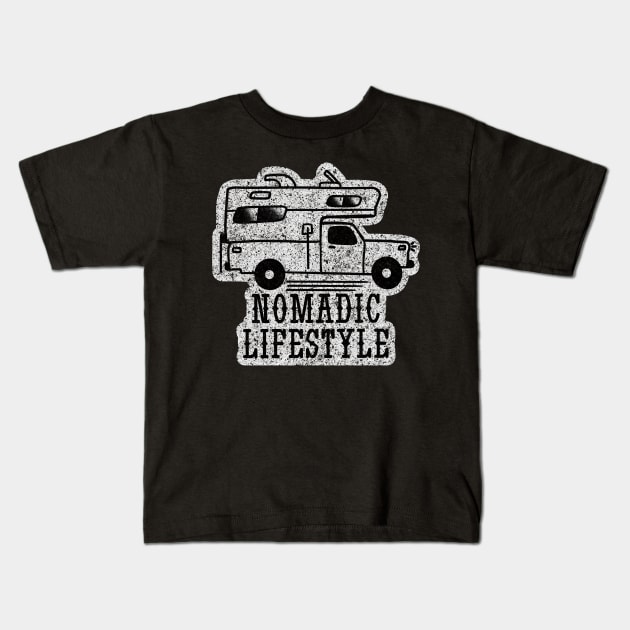 Nomadic lifestyle Kids T-Shirt by Tofuvanman